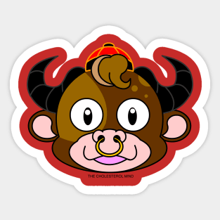 CNY: YEAR OF THE OX HEAD Sticker